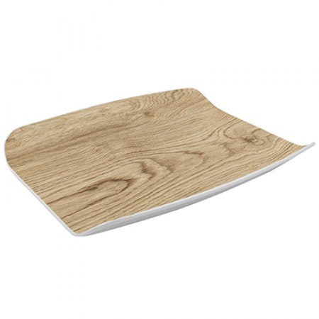 Tura, gebogene Platte mit Holz-Effekt, GN 1/2, 40 mm hoch