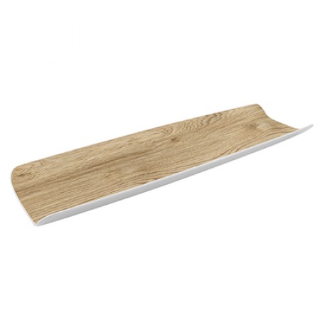 Tura, gebogene Platte mit Holz-Effekt, GN 2/4, 40 mm hoch