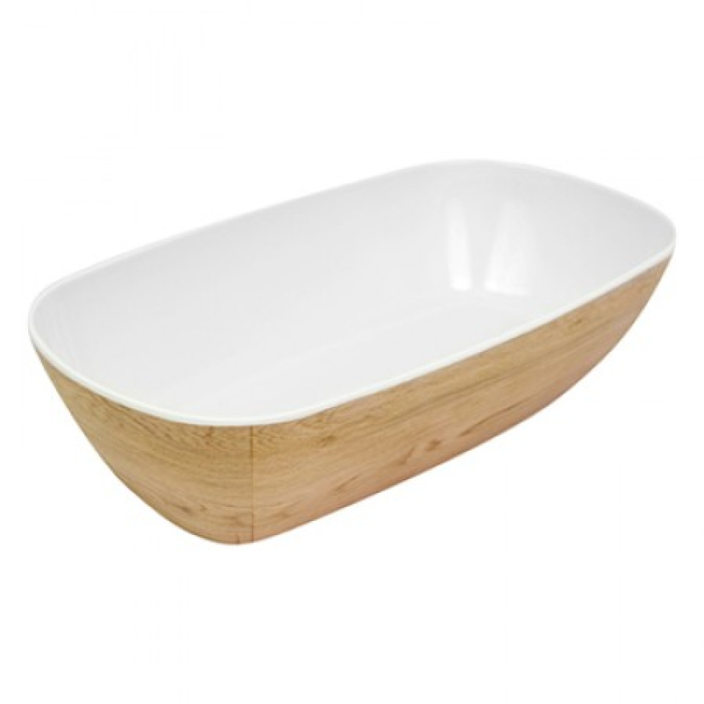 Tura, Schüssel mit Holz-Effekt, GN 1/3, 80 mm hoch, 2 Liter - Dalebrook Produktbild für Lebensmittelpräsentation, Frischethe…