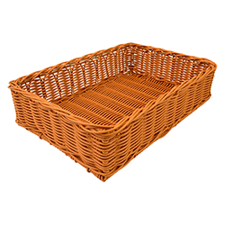 Rechteckiger Weidenkorb aus Kunststoff, 400 x 250 x 100 mm