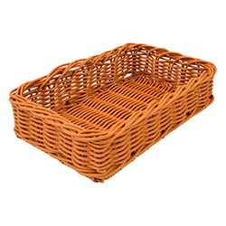 Rechteckiger Weidenkorb aus Kunststoff, 400 x 250 x 100 mm
