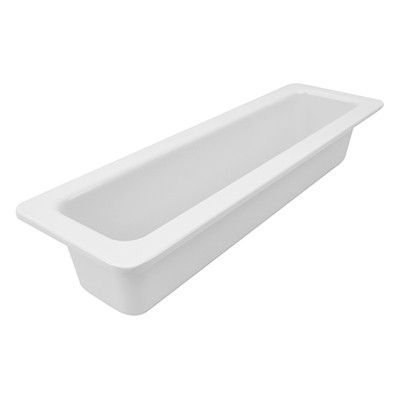 Deluxe, Schüssel, GN 2/4, 100 mm hoch, 3,5 Liter, Weiß